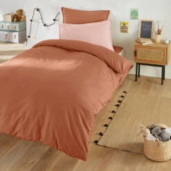 Drap Housse Enfant Uni En Coton Lavé, Scenario -Ameublement De Maison 000a2dc892fb2672390d732280e61c36