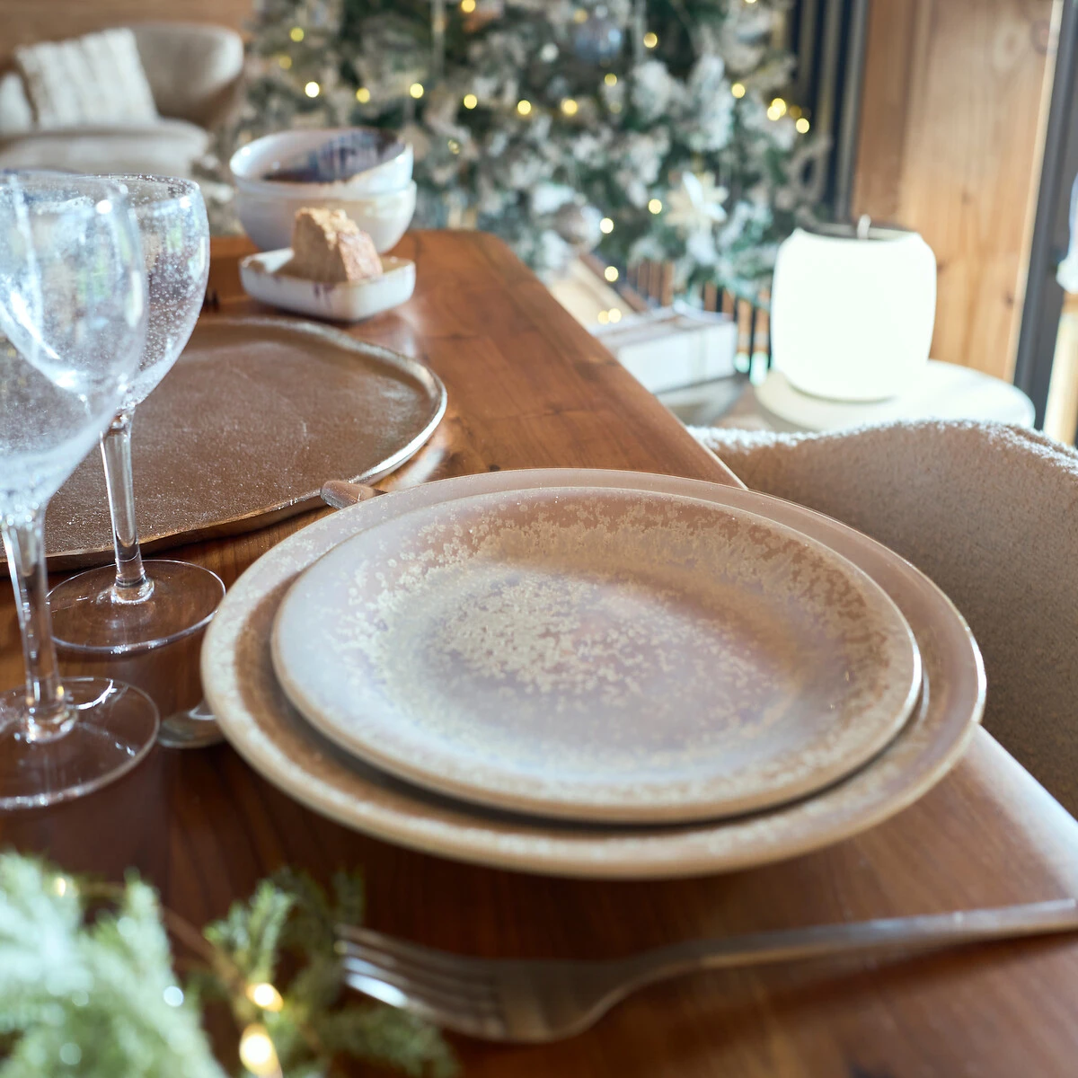 Lot De 4 Assiettes Plates Grès émaillé, Celestial 15 Lot De 4 Assiettes Plates Grès émaillé, Celestial – Image 13