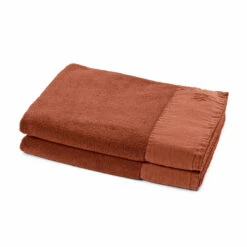 Lot De 2 Serviettes De Toilette Coton Bio, Helmae -Ameublement De Maison 0454a7a405bb16ebbfe9760f37849ae0