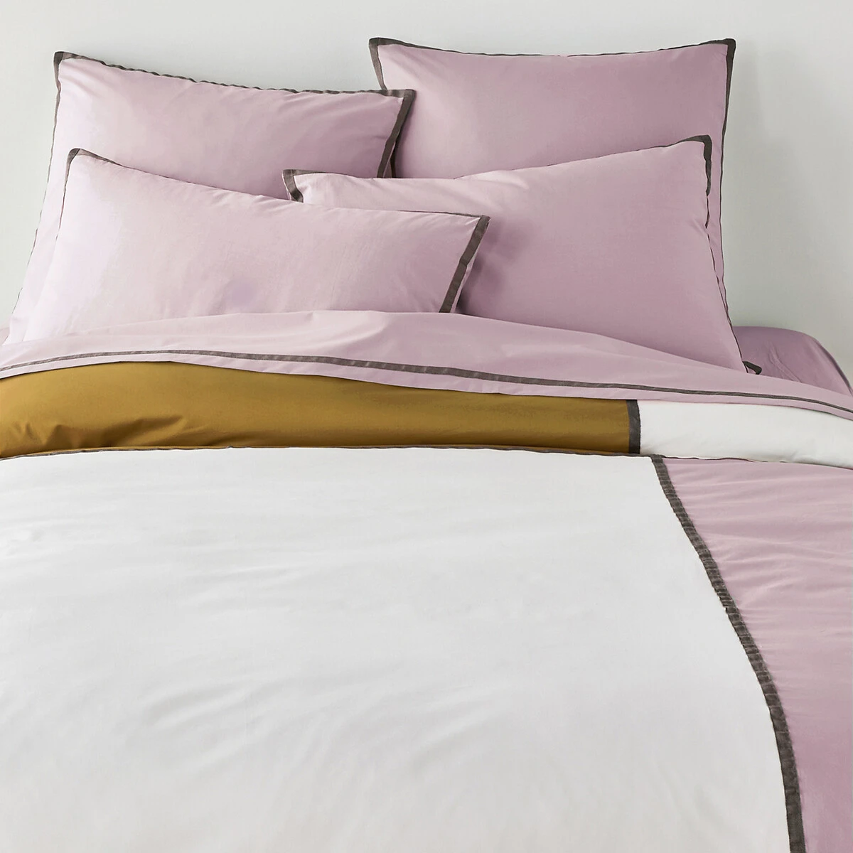 Housse De Couette Percale De Coton, Bolzano Mauve 4 Housse De Couette Percale De Coton, Bolzano Mauve â Image 2