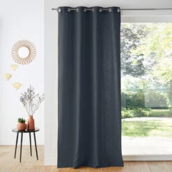 Rideau Lin/viscose œillets Odorie -Ameublement De Maison 0be0dd93590364e8f0e6b728c78a518d