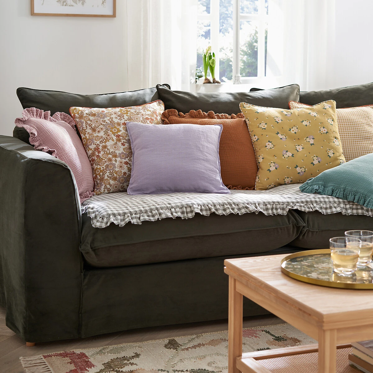 Housse De Coussin 45x45 Cm, Lin/coton, Paulette 5 Housse De Coussin 45x45 Cm, Lin/coton, Paulette – Image 3