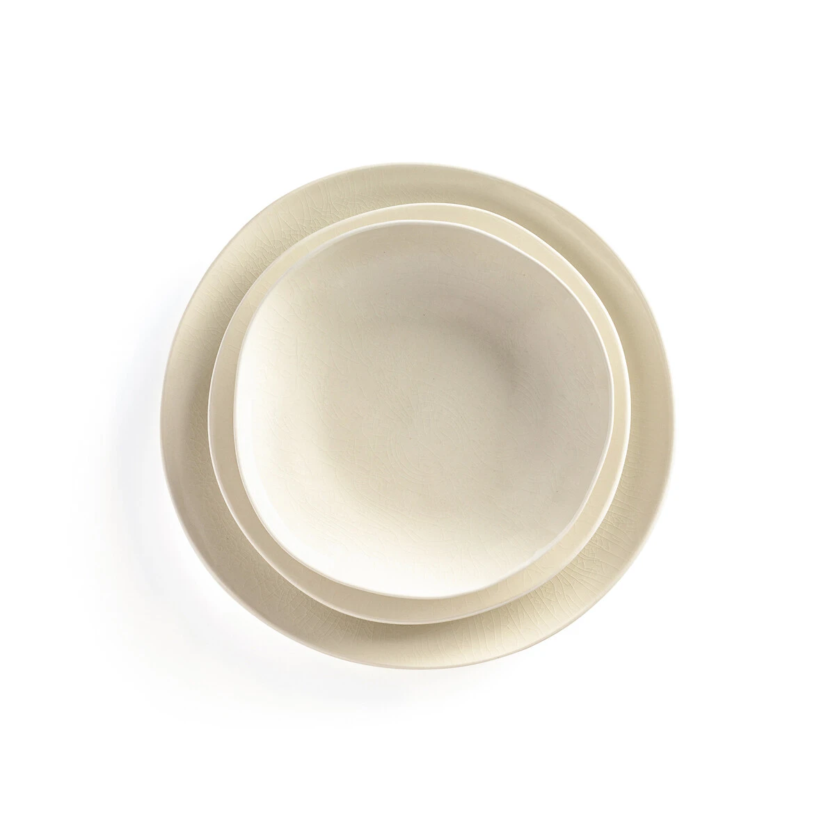 Lot 4 Assiettes Dessert Craquelées, Gogain 20 Lot 4 Assiettes Dessert Craquelées, Gogain – Image 18