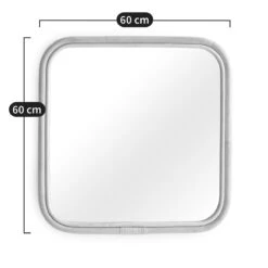Miroir Carré En Rotin 60x60 Cm, Nogu -Ameublement De Maison 1f779c44ec0ccd30e5ea6df84eea3a33