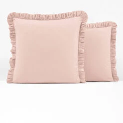 Taie D'oreiller Enfant à Volant Coton Lavé -Ameublement De Maison 22fc7de98d64665f85d99765114eed21