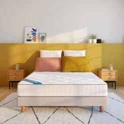 Ens Matelas Latex Ferme 5 Zones + Sommier