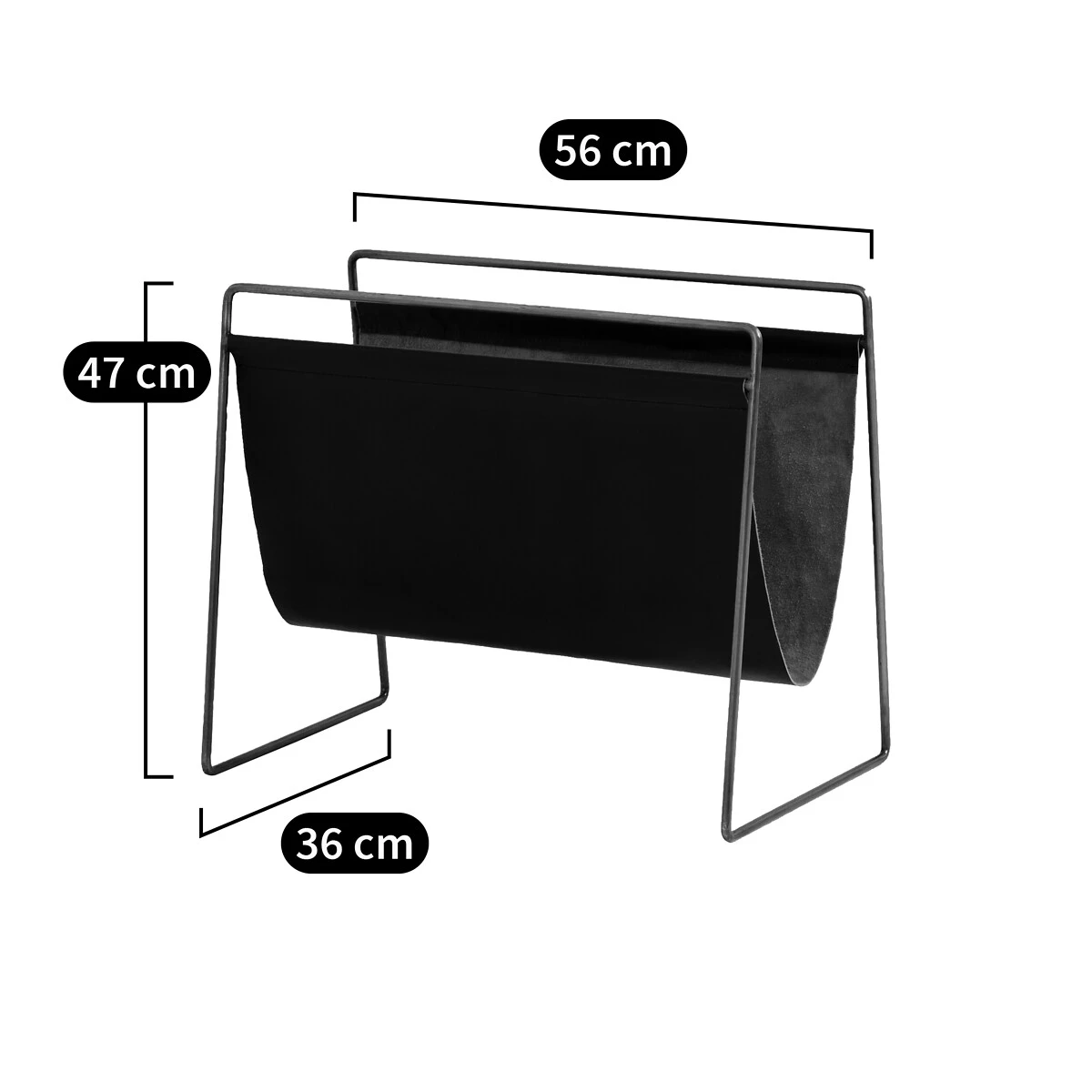 Porte-revues Métal Finition Métal Vieilli, Elba 7 Porte-revues Métal Finition Métal Vieilli, Elba – Image 5