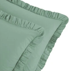 Taie D'oreiller Enfant à Volant Coton Lavé -Ameublement De Maison 32e75286693bee7372520a6c25e5c406