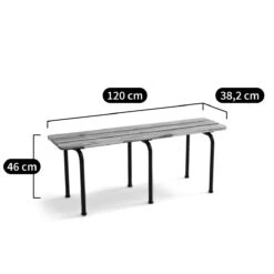 Banc Intérieur/extérieur Métal Et Acacia KOLYMA -Ameublement De Maison 385875583f704196b087792cbd57737c