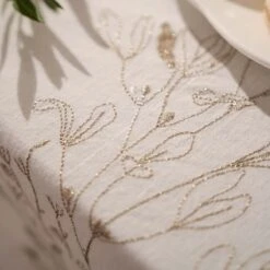 Nappe Brodée Coton/lin, Evanna -Ameublement De Maison 3a6423e2ede10b3c2ab715ad77488a35