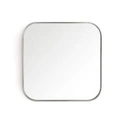 Miroir Carré Nickel Satiné, H55cm, Caligon