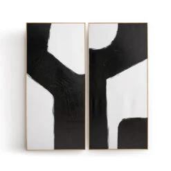 Lot De Deux Toiles Peintes à La Main, Dopio