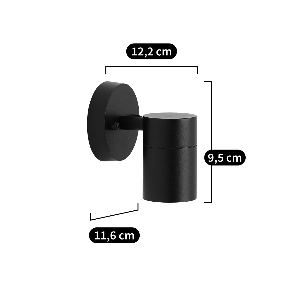 Applique Tube Aluminium Extérieur, Sèta 8 Applique Tube Aluminium Extérieur, Sèta – Image 6