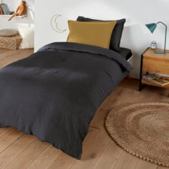 Drap Housse Enfant Lin Lavé, Bonnet 30cm, Linot -Ameublement De Maison 4dbcb1051d38060995c1ced8dc0a1ccd