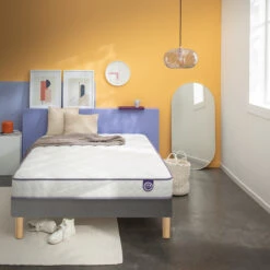 Ensemble Matelas Happy Lit + Sommier à Lattes -Ameublement De Maison 50b0b29e3fe91e8f1588150565483c45