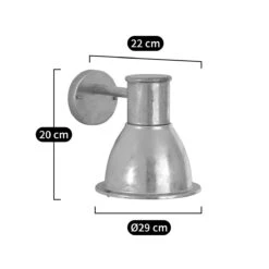 Applique Extérieure, Acier Galvanisé, Vidney -Ameublement De Maison 570f7f1b33e4b2878e19da5b20b92368