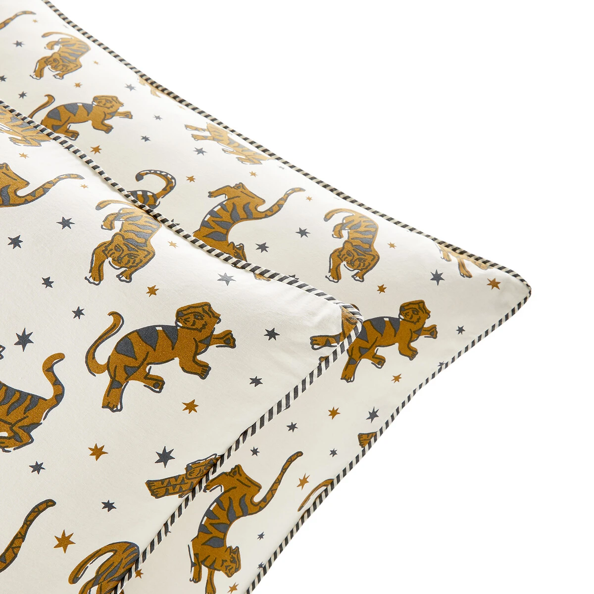 Taie D'oreiller 30% Coton Recyclé, Tigris 4 Taie D'oreiller 30% Coton Recyclé, Tigris – Image 2
