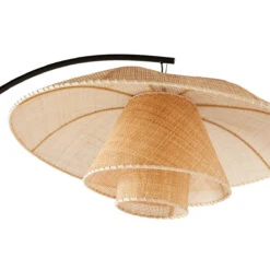 Lampadaire Arc Métal Acier Et Rotin, Lola -Ameublement De Maison 5b0a8da76b695e6fda809b992ef3fa90
