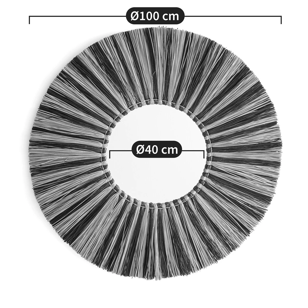 Miroir Rond En Mendong Ø 100 Cm , Loully 7 Miroir Rond En Mendong Ø 100 Cm , Loully – Image 5