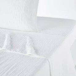 Drap Plat Uni Gaze De Coton, Kumla