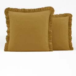 Taie D'oreiller Enfant à Volant Coton Lavé -Ameublement De Maison 601061e12aadaf09ceb6478026301d7d