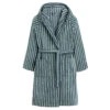 Peignoir Capuche éponge Velours Rayures 450g Bagno -Ameublement De Maison 604e4101d9e6f63a189499619fa0abe5