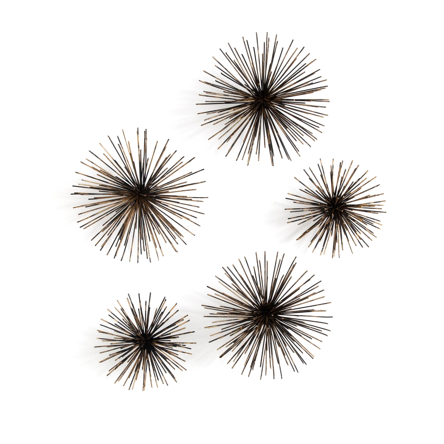 Décoration Murale Lot De 5 Oursins Métal, Uni 3 Décoration Murale Lot De 5 Oursins Métal, Uni