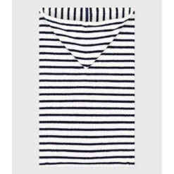 PETIT BATEAU Cape De Bain En éponge Rayée -Ameublement De Maison 6442113ea5ade6a0c66c752e0fd7dfd4