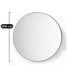 Miroir Rond En Métal Acier Ø90 Cm, Iodus -Ameublement De Maison 6559e2de3265966bc1e2549ecf4b71ea