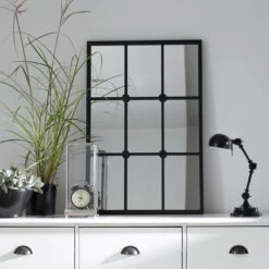 Miroir Métal Acier Style Fenêtre 60x90 Cm, Lenaig -Ameublement De Maison 6587538127609679e4c77d87612726ea