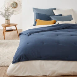 Couvre Lit Matelassé Uni En Coton Lavé Dojo -Ameublement De Maison 6ada0494f5f655189e253de15592b394