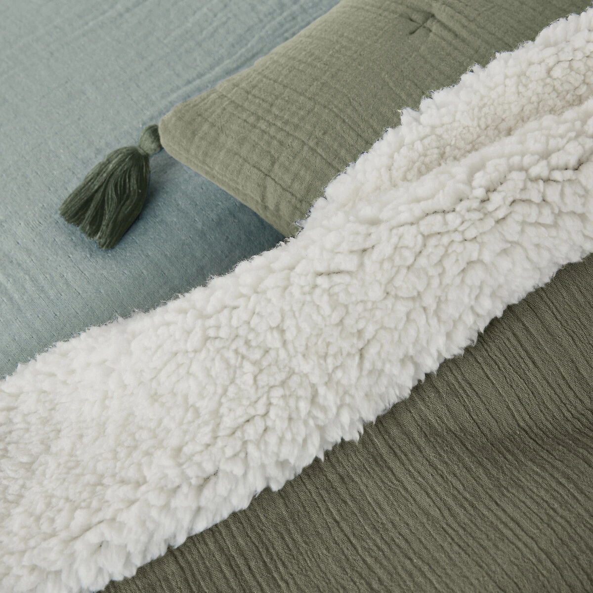 Dessus De Lit Uni Gaze Coton/effet Mouton Kumla 17 Dessus De Lit Uni Gaze Coton/effet Mouton Kumla – Image 15