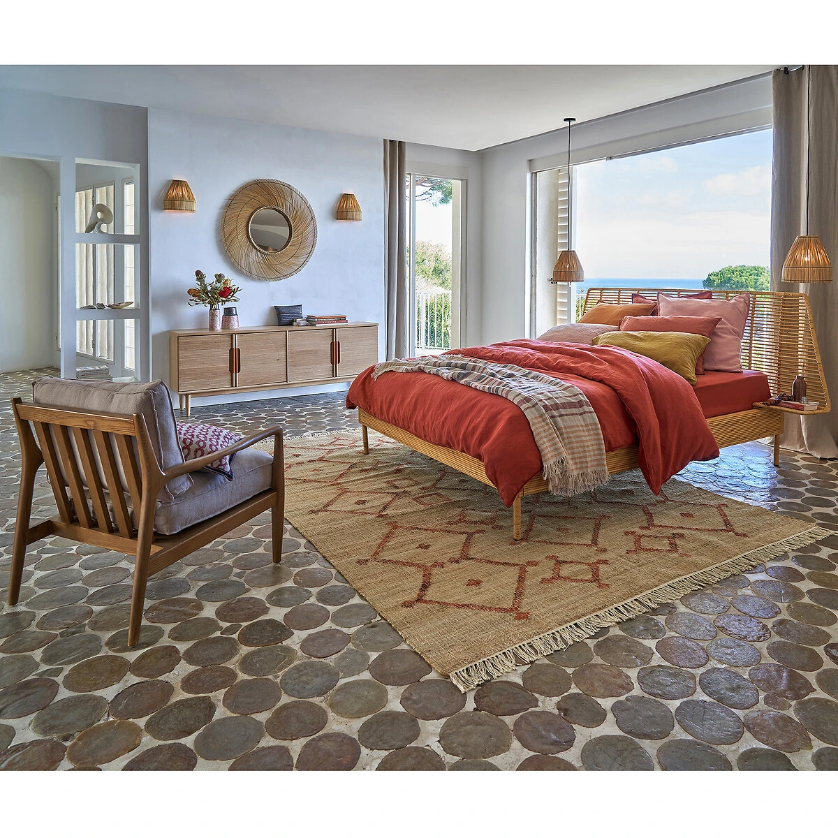 Miroir XXL Bâton De Noix De Coco ø 90cm Tiara 5 Miroir XXL Bâton De Noix De Coco ø 90cm Tiara – Image 3