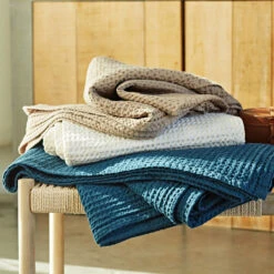 Dessus De Lit Coton Lavé, Waffle -Ameublement De Maison 7381933a2cb63fb6ef508f737bd9859a