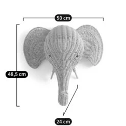 Décoration Murale Tête D'éléphant En Rotin, Jeanne -Ameublement De Maison 769bc86e353c8e1bdd1551257716ddaa
