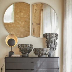 Miroir Demi-cercle Nickel Satiné H60cm, Caligone 24 Miroir Demi-cercle Nickel Satiné H60cm, Caligone -Ameublement De Maison 78f0c84408ad5bf5c4fa56a6b3c5fd7d