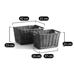 Lot De 2 Paniers Gigognes, Rotin Tressé, Semra -Ameublement De Maison 7986dbdc09e8d30310f3ec62c6ffed04