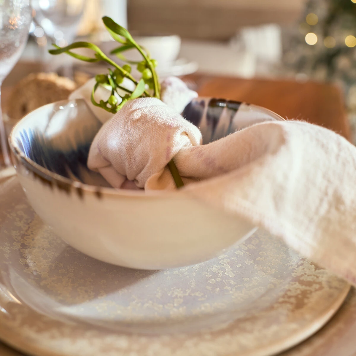 Lot De 4 Assiettes Plates Grès émaillé, Celestial 7 Lot De 4 Assiettes Plates Grès émaillé, Celestial – Image 5