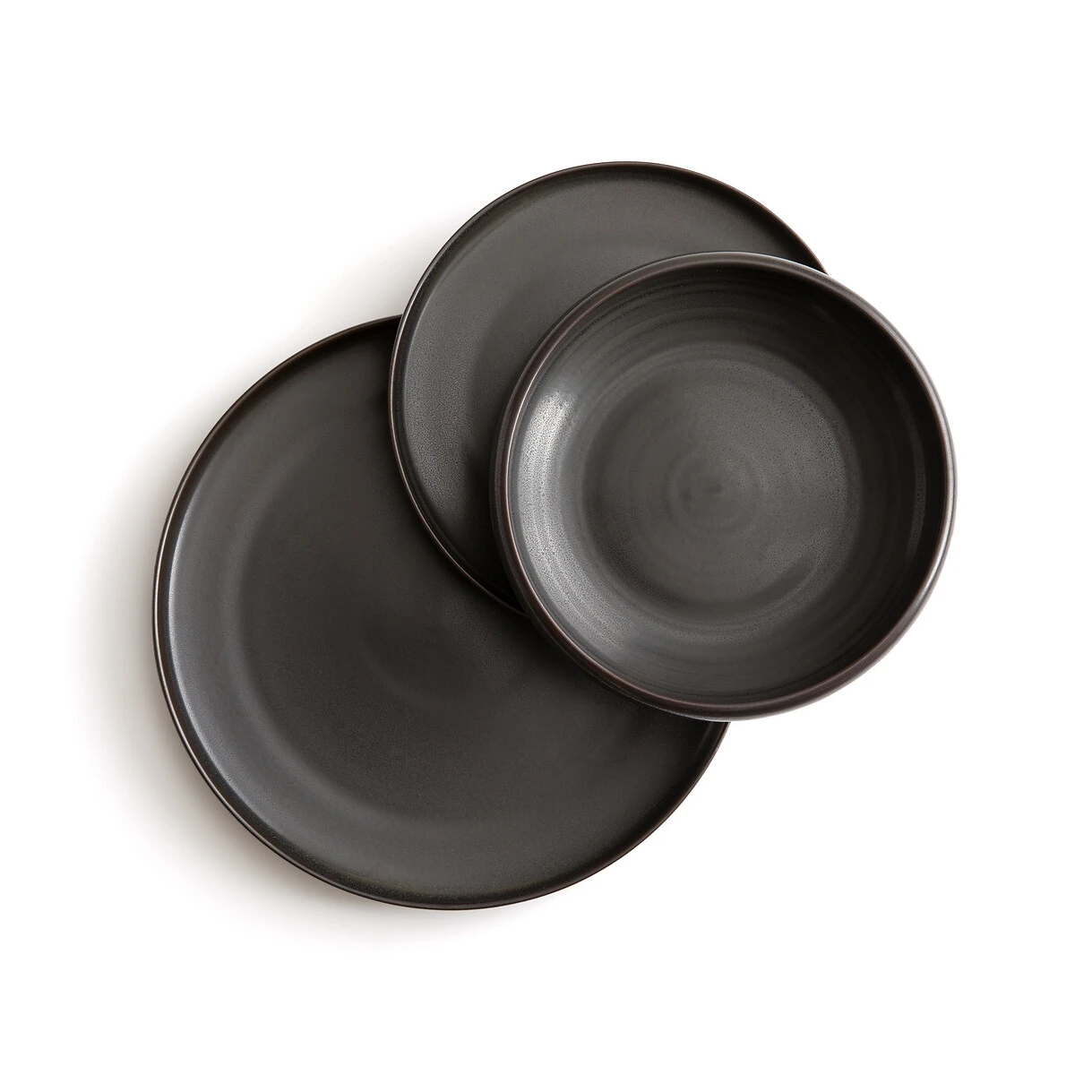 4 Assiettes Plates Grès émaillé, Akira 7 4 Assiettes Plates Grès émaillé, Akira – Image 5