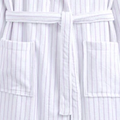 Peignoir Capuche éponge Velours Rayures 450g Bagno -Ameublement De Maison 823d6fa82ac8e87e1e893a86a8b2ebac