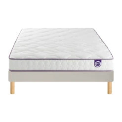 Ensemble Matelas Happy Lit + Sommier à Lattes -Ameublement De Maison 8e8f27e8e8920e68e0fcddadd60d1aae