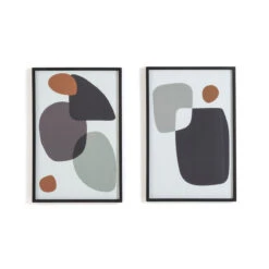 Lot De 2 Affiches Imprimées Encadrées, Organic