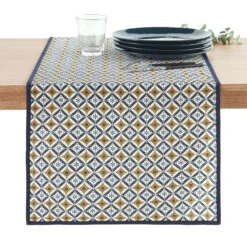 Chemin De Table Polycoton Enduit, Florene