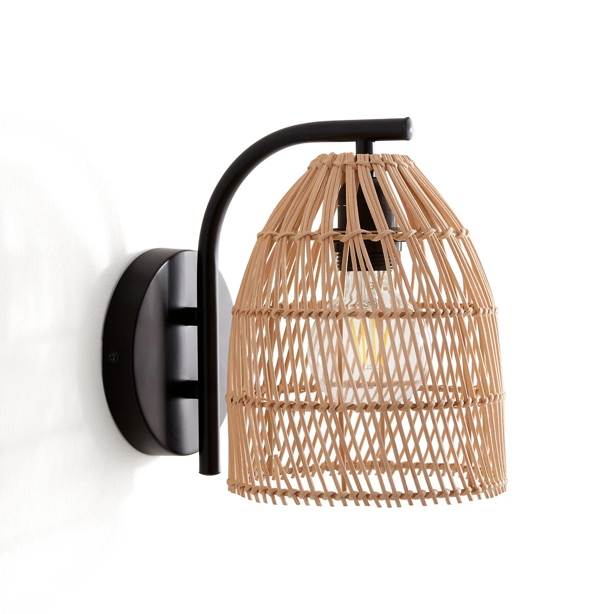 Applique En Métal Fer Et Rotin, Dankia 3 Applique En Métal Fer Et Rotin, Dankia