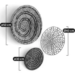 Lot De 3 Décorations Murales, Aslal -Ameublement De Maison 9a0f6684794de37b20697a66b6284b13