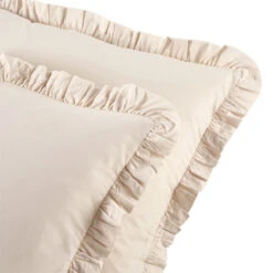 Taie D'oreiller Enfant à Volant Coton Lavé -Ameublement De Maison a1034a82a963fcc31af75df590a5e386