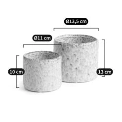 Lot De 2 Cache-pots En Grès, Taryna -Ameublement De Maison ac2ea9461180e3ccd5df20c0908e3256