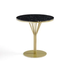 Table De Jardin Marbre Et Métal Acier, Bistro