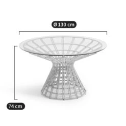 Table De Jardin Métal/corde/verre, Irati -Ameublement De Maison b8e18b12802257421bd05f94a9aca8fb