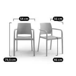 Lot De 2 Fauteuils Empilables Polypropylène, Kenta -Ameublement De Maison bf87f178b5697d502ba648a455621c24